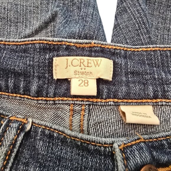 J. Crew Distressed Stretch Straight Leg Mid-Rise Jeans Sz 28 - Picture 6 of 8